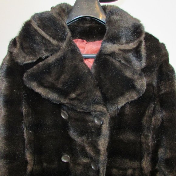 VINTAGE Faux Fur Long Winter Coat - Picture 4 of 16